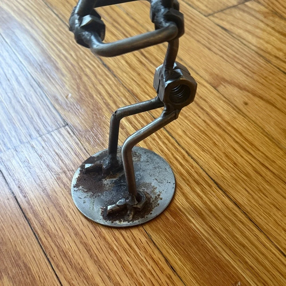 Metal Baseball Player Sculpture - Picture 2 of 4